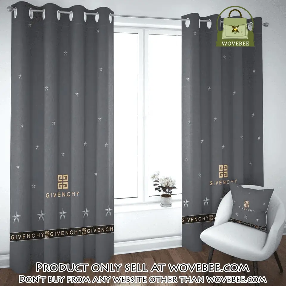 Givenchy star pattern premium window curtains hot  luxury curtain wc084 wvb0523454